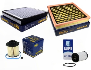 Zestaw filtrów  Zafira Tourer C 2.0CDTI  od 2015