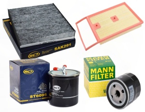 Zestaw filtrów  SKODA RAPID 1.4TDI  