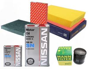 Zestaw filtrów NISSAN QASHQAI 1,6 2,0  +OLEJ