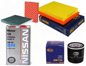 Zestaw filtrów Nissan Micra IV K13 1,2 + olej 5w30 