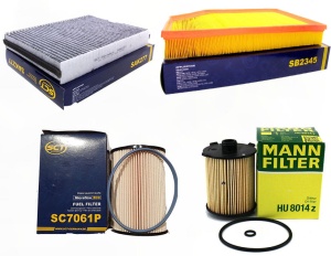 ZESTAW FILTROW VOLVO S80 (124) D4  