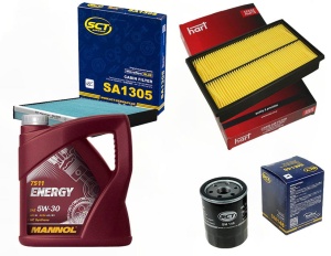 Zestaw filtrów Suzuki SX4 S-Cross 1.6 +OLEJ