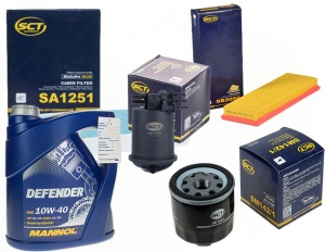 Olej 10w40+ filtry Scenic I Megane 1.9dci +olej 