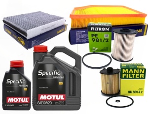 ZESTAW FILTROW VOLVO XC60 (156) D4 15/17+OLEJ 