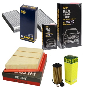 Zestaw filtrów BMW 2 Active Tourer(F45)214-225 +olej