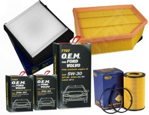 Zestaw filtrów Volvo V70 II 2.4 D5 2001-2006 +OLEJ 