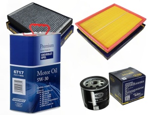 Zestaw filtrów OPEL Astra H 1.8 +olej   