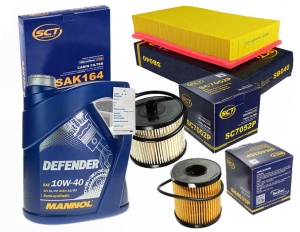 Zestaw filtrów  VOLVO V50 2.0 do 2007.06 +olej 