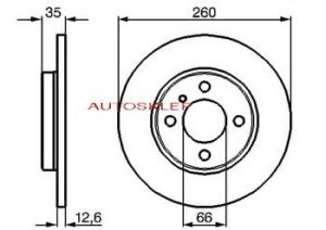 Tarcza hamulcowa P BMW 316-318i (E30) 142 126 (1389033)
