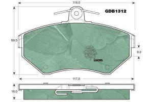 klocki hamulcowe P SEAT/VW GDB1312 (1390401)
