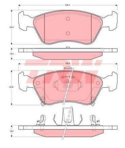 Klocki hamulcowe P TOYOTA AVENSIS WAGON 97-     GDB3163#PA282AF (1390404)