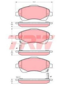 Klocki hamulcowe P Toyota Avensis 03- / Corolla Verso 04- GDB3336#PA206AF (1390403)