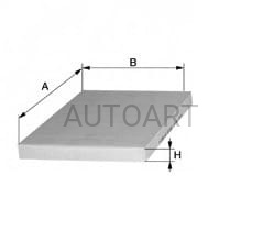 Filtr kabiny K1101#CU2335 (1389628)