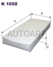 Filtr nawiewu  kabinowy Renault Twingo 1.1i, 1.2i   K1058 (1389633)