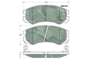 KLOCKI H-CA PRZÓD GDB3162#13046059262#12580 (1390306)