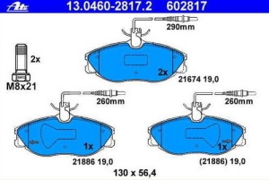 Klocki ham.przod CITROEN PEUGEOT  13.0460-2817.2 #LUCGDB1194#ETF12-683 (1390323)