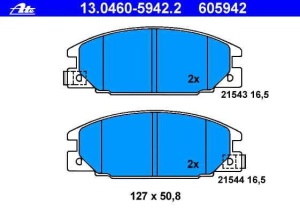 Klocki hamulcowe ISUZU/OPEL CAMPO,TROOPER,CAMPO,FRONTERA 86-96 GDB870#13046059422#12367 (1390343)