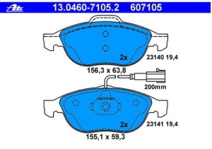 Klocki hamulcowe P ALFA ROMEO 147 00- 156 / GDB1444#13046071052#1304607392#GDB1337 (1390354)