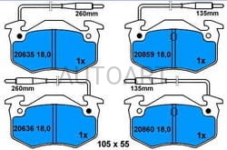klocki ham.przod CITROEN BX 12-216 (1390321)
