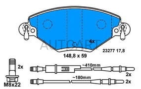 Klocki ham. CITROEN C5 12-939 (1390314)