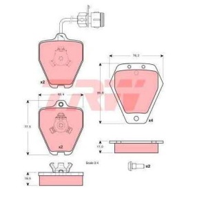 Klocki hamulcowe P AUDI ,S6,S8 A6 GDB1329 (1390356)