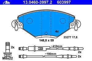 Klocki ham. CITROEN C5 13.0460-3997.2 (1390315)