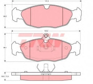 KLOCKI HAMULCOWE P 12520#gdb1040#13046070512 (1390352)