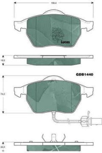 Klocki hamulcowe P Ford Galaxy   GDB1440 (1390383)