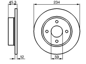 Tarcza ham.przod NISSAN MICRA (K11) 24011201371#604104060#DF2611 (1394363)