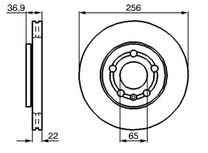 Tarcza hamulcowa AUDI A2 3/2000-7/2005 DF4235#24012201511#6046520 (1394383)