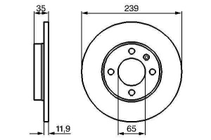 Tarcza hamulcowa P Audi  Seat VW  6040020 (1394398)