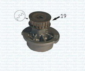 Pompa wody Daewoo , Opel VKPC85206#1501550 (1392674)