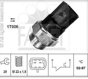 Termowłącznik wentylatora chłodnicy 75187#1.850.187 (1394492)