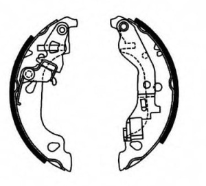 Szczęki hamulcowe Fiat Punto AP 07680#220394 BEZ ABS (1394293)