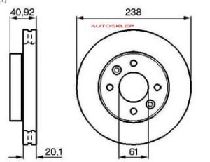 tarcza ham.przod RENAULT CLIO  6045010 (1394368)