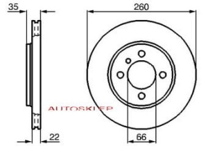 tarcza ham.przod BMW 3er Reihe/E30 (83-93)  6042520 (1394349)
