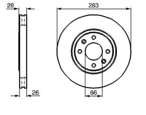 Tarcza ham.przod CITROEN PEUGEOT 24.0126-0106.1#LUCDF2781#KRAFT6045600 (1394359)