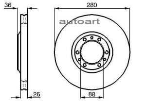 Tarcza ham.przod OPEL FRONTERA A (92-98)DF4029#24012601111#60441710 (1394367)