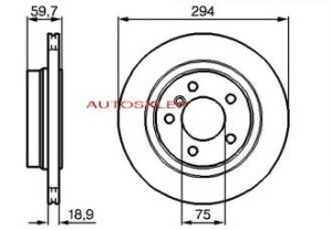 tarcza ham.tył  BMW 328 3/E46     24.0119-0108.1 (1394374)