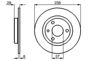 Tarcza hamulcowa Citroen 6045530 (1394389)