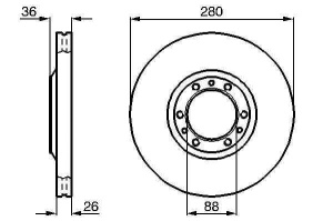 Tarcza hamulcowa Monterey ,Frontera z ABS     0 986 478 854 (1394394)