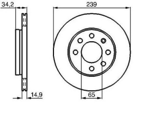 Tarcza hamulcowa P AUDI A2/Lupo  6044520 #DF4205 (1394401)