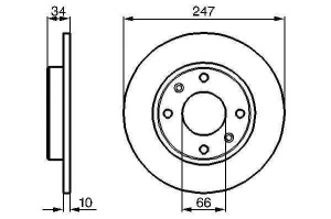 Tarcza hamulcowa P Citroen 6045510#24011001871#DF1217 (1394424)