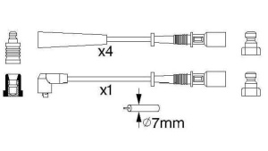 Przewody wysokiego napięcia FIAT TIPO UNO 1.0/1.1 ST8080 (1393029)