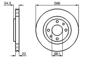Tarcza hamulcowa P CITROEN  6045990#24.0122-0194.1#DF4184 (1394419)