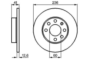 Tarcza hamulcowa Przód  Opel 6041500#DF1608#24011301611 (1394441)