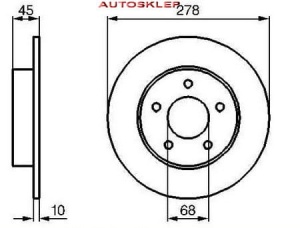 Tarcza hamulcowa T NISSAN ALMERA TINO 605104030 (1394454)