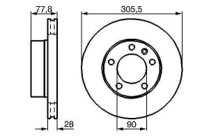 Tarcza hamulcowa P RENAULT Master II 24.0124-0162.1 (1394433)