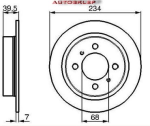 Tarcza hamulcowa T NISSAN 605104010 (1394452)