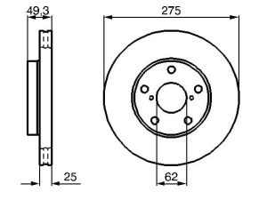 Tarcza hamulcowa TOYOTA RAV 05.00>  DF4161 (1394456)